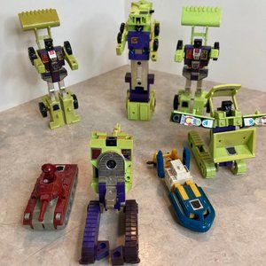 Transformers 1984 G1 Takara Constructicon Vehicles and Transformers Lot